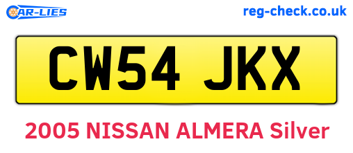 CW54JKX are the vehicle registration plates.