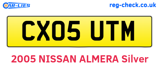 CX05UTM are the vehicle registration plates.