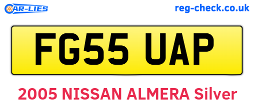 FG55UAP are the vehicle registration plates.