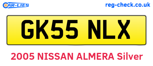 GK55NLX are the vehicle registration plates.