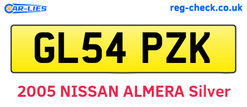 GL54PZK are the vehicle registration plates.