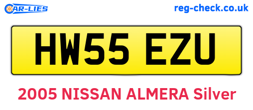 HW55EZU are the vehicle registration plates.