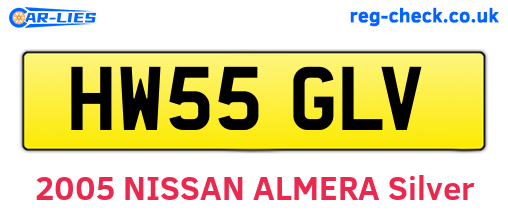 HW55GLV are the vehicle registration plates.