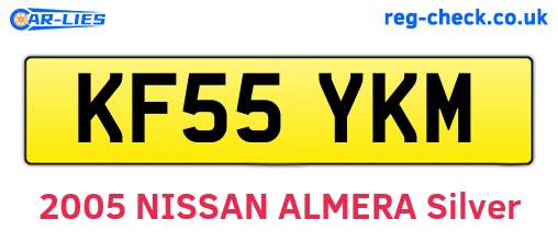 KF55YKM are the vehicle registration plates.