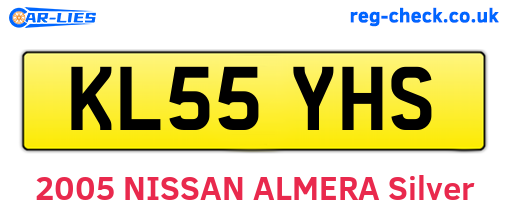 KL55YHS are the vehicle registration plates.