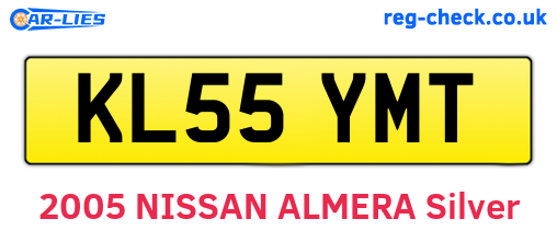KL55YMT are the vehicle registration plates.