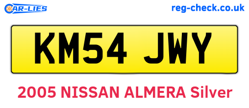 KM54JWY are the vehicle registration plates.