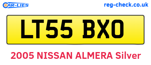 LT55BXO are the vehicle registration plates.