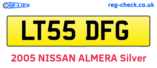 LT55DFG are the vehicle registration plates.