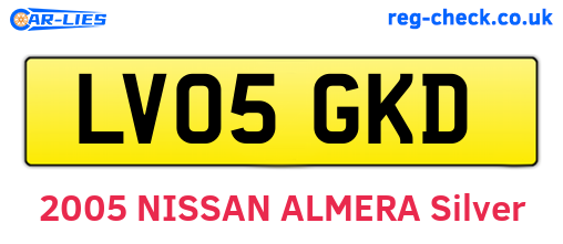 LV05GKD are the vehicle registration plates.