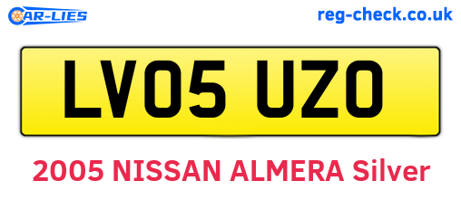 LV05UZO are the vehicle registration plates.