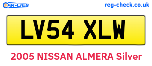 LV54XLW are the vehicle registration plates.