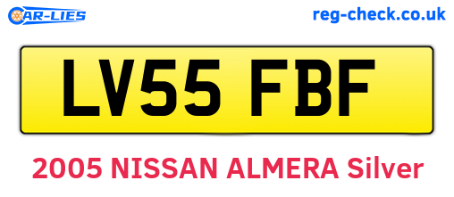LV55FBF are the vehicle registration plates.