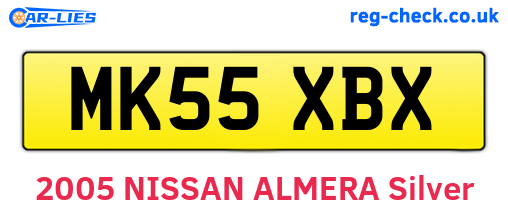 MK55XBX are the vehicle registration plates.