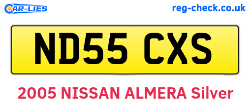 ND55CXS are the vehicle registration plates.