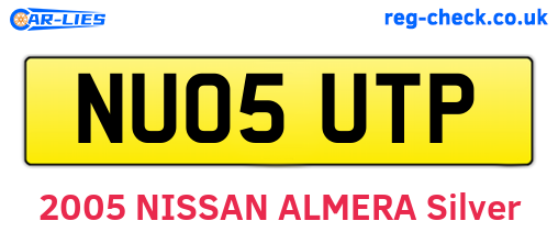 NU05UTP are the vehicle registration plates.