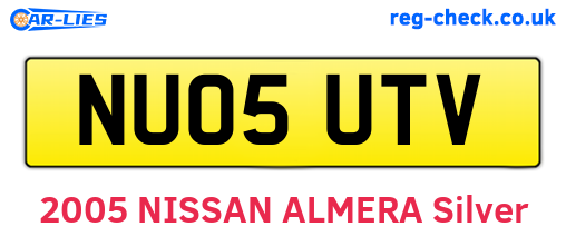 NU05UTV are the vehicle registration plates.