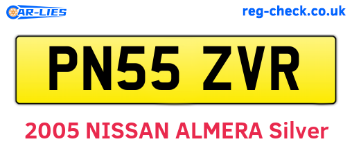 PN55ZVR are the vehicle registration plates.