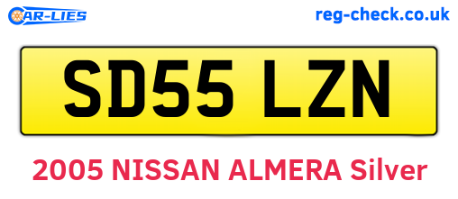 SD55LZN are the vehicle registration plates.