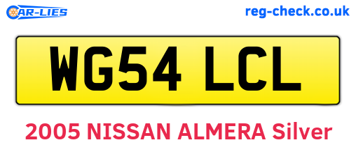 WG54LCL are the vehicle registration plates.