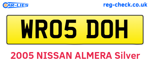 WR05DOH are the vehicle registration plates.