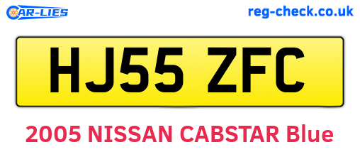 HJ55ZFC are the vehicle registration plates.