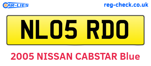 NL05RDO are the vehicle registration plates.