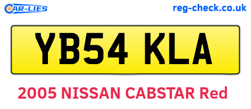 YB54KLA are the vehicle registration plates.