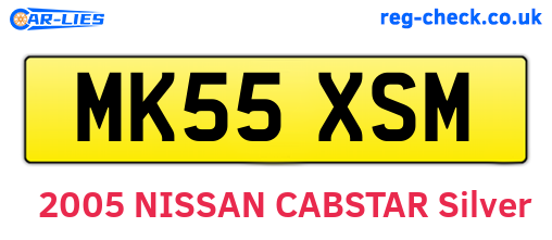 MK55XSM are the vehicle registration plates.