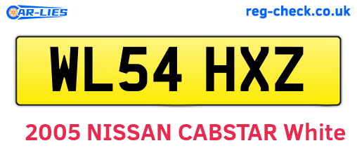 WL54HXZ are the vehicle registration plates.