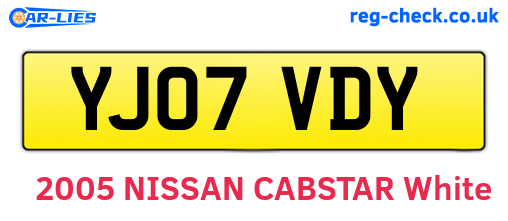 YJ07VDY are the vehicle registration plates.