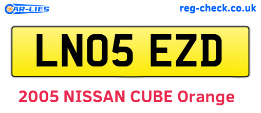 LN05EZD are the vehicle registration plates.