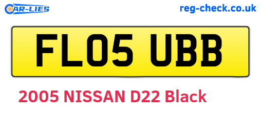 FL05UBB are the vehicle registration plates.