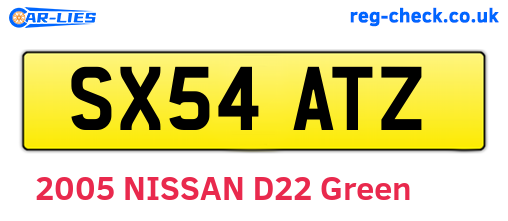 SX54ATZ are the vehicle registration plates.