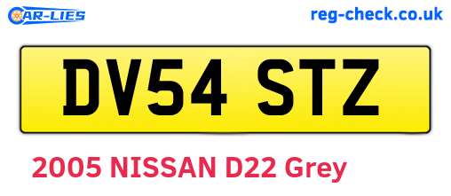 DV54STZ are the vehicle registration plates.