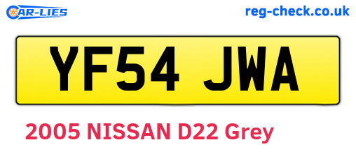 YF54JWA are the vehicle registration plates.