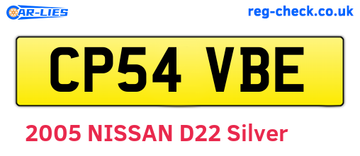 CP54VBE are the vehicle registration plates.