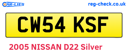 CW54KSF are the vehicle registration plates.