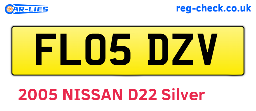 FL05DZV are the vehicle registration plates.