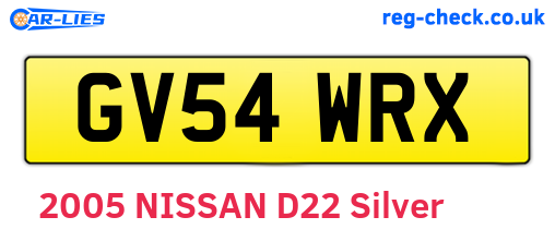 GV54WRX are the vehicle registration plates.