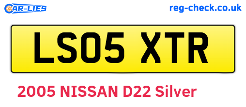 LS05XTR are the vehicle registration plates.