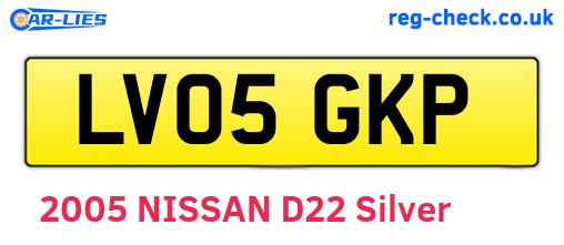 LV05GKP are the vehicle registration plates.