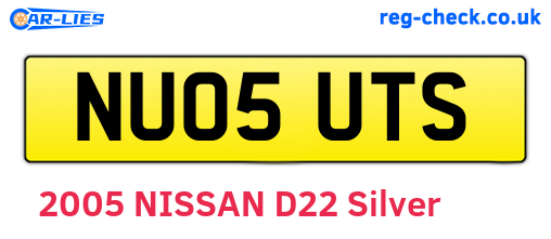 NU05UTS are the vehicle registration plates.