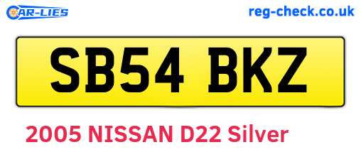 SB54BKZ are the vehicle registration plates.