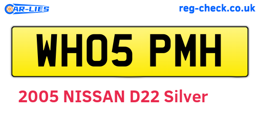 WH05PMH are the vehicle registration plates.