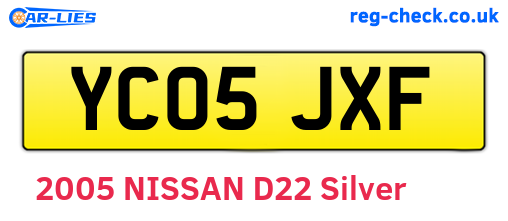 YC05JXF are the vehicle registration plates.