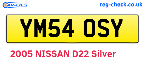 YM54OSY are the vehicle registration plates.