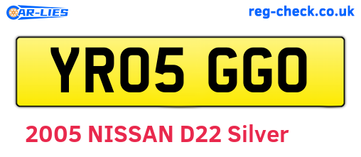 YR05GGO are the vehicle registration plates.
