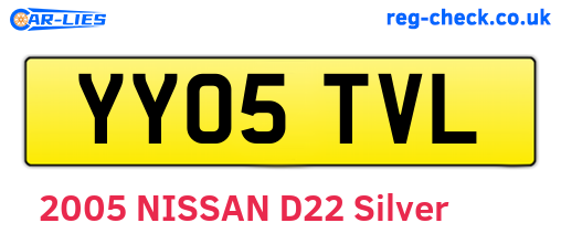 YY05TVL are the vehicle registration plates.