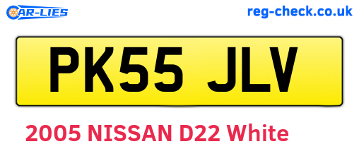 PK55JLV are the vehicle registration plates.